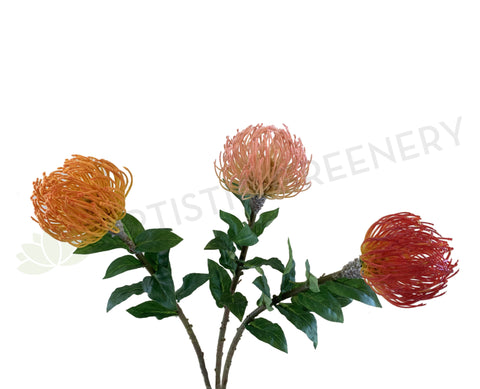 F0185 Pincushion Protea 72cm / Leucospermum  Orange / Pink / Red | ARTISTIC GREENERY