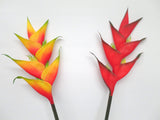 F0199 Heliconia / Crab Claw Flower Single Stem Real Touch 91cm Orange / Red (Tropical)