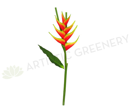 F0200 Giant Heliconia / Crab Claw Flower 96cm Flame (Tropical)