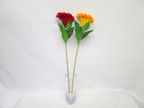 F0202 Cockscomb Flower 83cm Red / Yellow