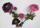 F0212 Ranunculus Spray 65cm Pink / Purple