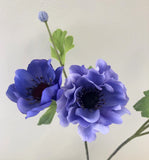 F0230N Anemone Spray 49cm Purple / White
