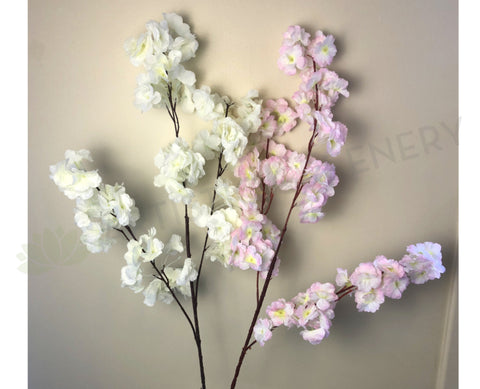 F0237 Clearance Stock - Blossom Branch 110cm White / Light Pink