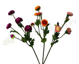 F0246 Mini Dahlia / Chrysanthemum Spray 67cm 3 Colours