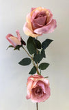 F0252 Vintage Pink Rose Spray 77cm