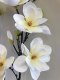 F0261 Large Magnolia Spray PU 118cm Pink / White (Adjustable Petals)