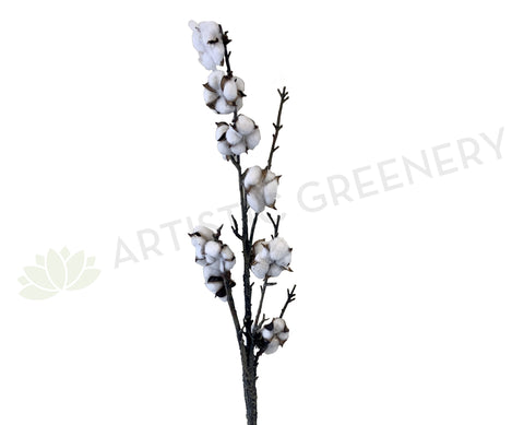 F0277 Artificial Cotton Flower Spray 110cm