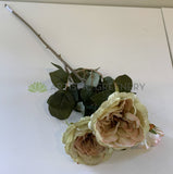 F0280 Rustic Style David Austin Silk Rose Spray 60cm Blue Cream Pink | ARTISTIC GREENERY