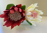 F0302 Protea Stem 65cm Red / White | ARTISTIC GREENERY