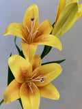 F0303 Tiger Lily Spray ( Latex ) 72cm Yellow | ARTISTIC GREENERY