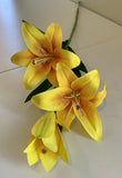 F0303 Tiger Lily Spray ( Latex ) 72cm Yellow | ARTISTIC GREENERY