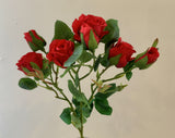 F0304 Faux Small Red Rose Spray 63cm High Quality Fake Rose | ARTISTIC GREENERY