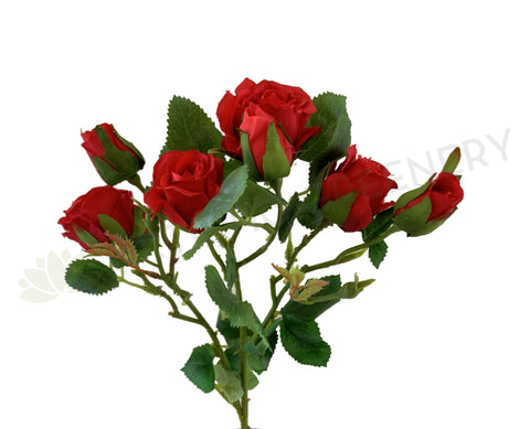 F0304 Faux Small Red Rose Spray 63cm High Quality Fake Rose | ARTISTIC GREENERY