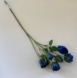 F0305 Silk Small Rose Spray 53cm Blue | ARTISTIC GREENERY