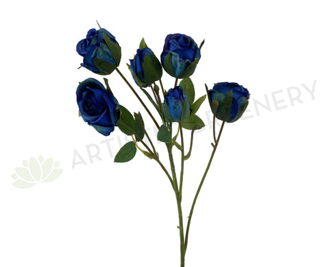 F0305 Silk Small Rose Spray 53cm Blue | ARTISTIC GREENERY