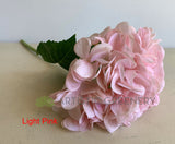 F0307 Faux Latex Hydrangea Single Stem (Real Touch Quality) 49cm Blue / White / Pink / Orange / Hot Pink | ARTISTIC GREENERY