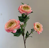 F0312 Silk Garden Rose Spray 93cm Pink | ARTISTIC GREENERY