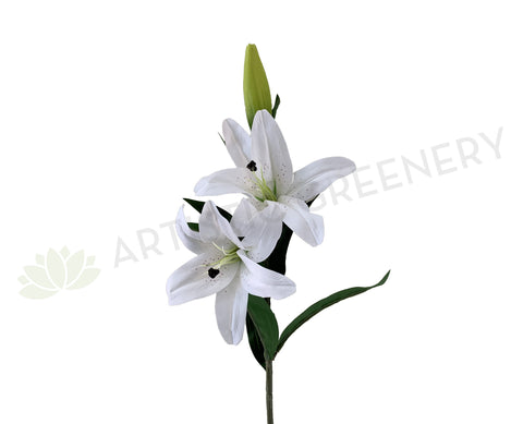 tiger lily perth F0318 Artificial Oriental / Tiger Lily Spray (Real Touch) 96cm White Synthetic Flowers Perth