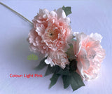 Light Pink - F0321N Silk Peony Spray 72cm 5 Colours | ARTISTIC GREENERY