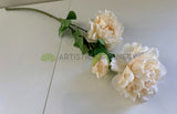 Rustic Champagne - F0321 Artificial Peony Spray (Rustic Style) 68cm 4 Colours | ARTISTIC GREENERY