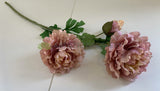 Rustic Mauve - F0321 Artificial Peony Spray (Rustic Style) 68cm 4 Colours | ARTISTIC GREENERY