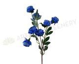 F0322 Silk Small Peony Spray 77cm Blue | ARTISTIC GREENERY