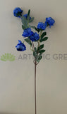 F0322 Silk Small Peony Spray 77cm Blue | ARTISTIC GREENERY