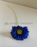 Blue - F0323 Silk Small Gerbera Daisy Stem 43cm Artificial gerbera flower Perth Australia | ARTISTIC GREENERY