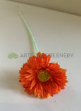 Orange - F0323 Silk Small Gerbera Daisy Stem 43cm Artificial gerbera flower Perth Australia | ARTISTIC GREENERY