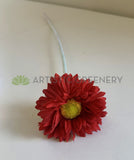 Red - F0323 Silk Small Gerbera Daisy Stem 43cm Artificial gerbera flower Perth Australia | ARTISTIC GREENERY