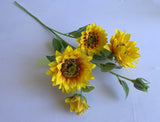 F0332 Artificial Sunflower Spray 61cm Yellow | ARTISTIC GREENERY