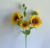 F0332 Artificial Sunflower Spray 61cm Yellow | ARTISTIC GREENERY