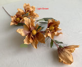Light Brown - F0334 Faux Magnolia Spray 90cm 4 colours | ARTISTIC GREENERY Malaga Silk Flowers Supplier Australia