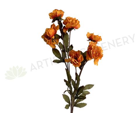 F0339 Artificial Peony Spray (Autumn Style) 83cm Orange | ARTISTIC GREENERY