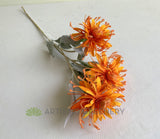 F0340 Silk French Chrysanthemum Spray 65cm Orange | ARTISTIC GREENERY