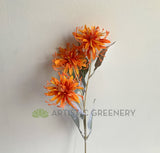 F0340 Silk French Chrysanthemum Spray 65cm Orange | ARTISTIC GREENERY