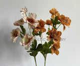 F0343 Silk Anemone Spray 81cm Pink / Light Brown | ARTISTIC GREENERY