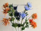 F0344 Silk Spider Mum / Straight-Cactus Dahlia 83cm 4 Colours | ARTISTIC GREENERY