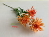 Orange - F0344 Silk Spider Mum / Straight-Cactus Dahlia 83cm 4 Colours | ARTISTIC GREENERY