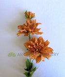 F0345 Silk Dahlia Spray 73cm Light Orange / Dark Orange| ARTISTIC GREENERY