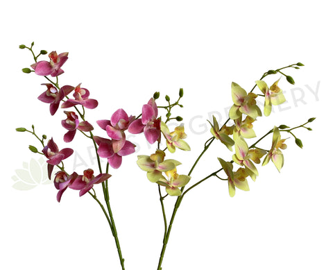 F0357 Artificial Orchid Spray 83cm Pink / Light Yellow | ARTISTIC GREENERY