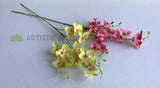 F0357 Artificial Orchid Spray 83cm Pink / Light Yellow | ARTISTIC GREENERY