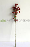 F0365 Faux Red Seeded Foliage 58cm Red | ARTISTIC GREENERY