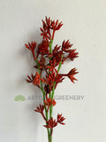 F0365 Faux Red Seeded Foliage 58cm Red | ARTISTIC GREENERY