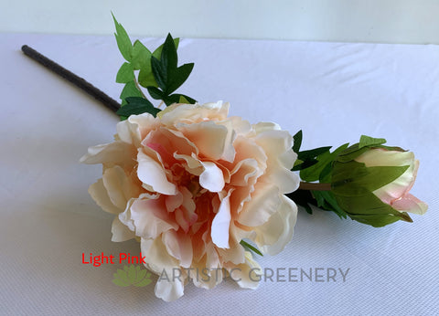 F0369 Chinese Peony Spray 52cm 4 Colours