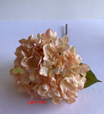 Light Pink - F0376 Dried Style Hydrangea Stem 53cm (21cm Diameter) 4 Colours | ARTISTIC GREENERY