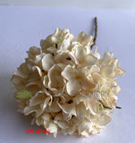 Off White - F0376 Dried Style Hydrangea Stem 53cm (21cm Diameter) 4 Colours | ARTISTIC GREENERY