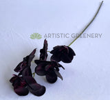 F0381 Faux Dark Purple Orchid Spray 67cm | ARTISTIC GREEENERY