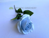 F0385 Faux Real Touch Rose Perth Latex Single Rose Stem 45cm Light Blue | ARTISTIC GREENERY 
