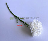 WHITE - F0386 Single Stem Carnation 50cm Real Touch Quality 3 Colours | ARTISTIC GREENERY AUSTRALIA